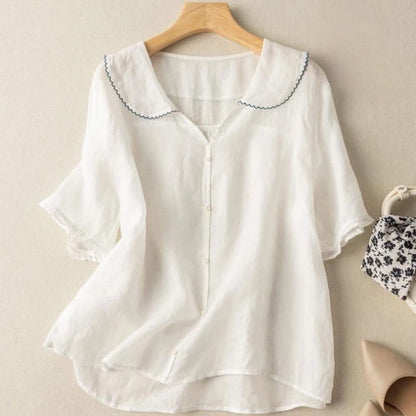 Gossamer Linen Blouse - style