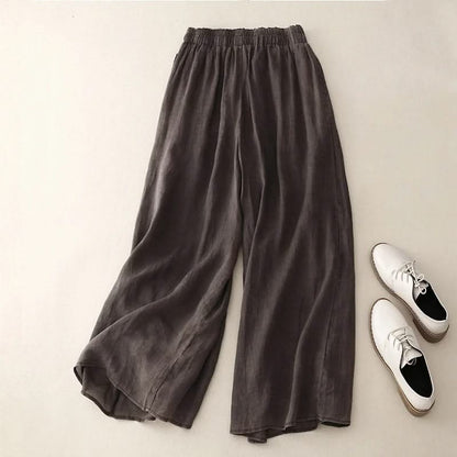 LINEA STRAIGHT-LEG LINEN PANTS