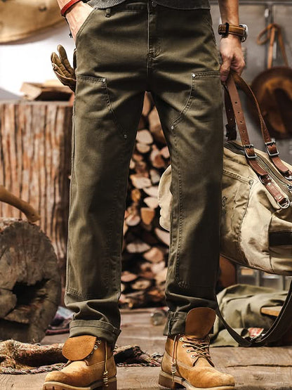 COTTON TWILL WORKWEAR PANTS