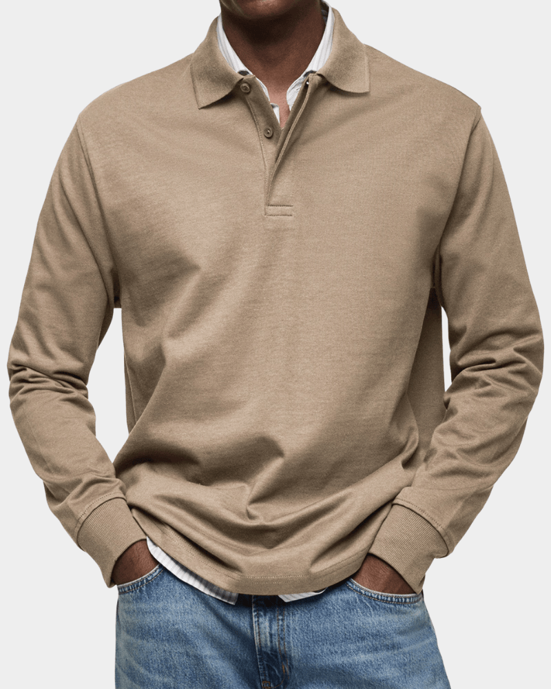 Knit Polo layered