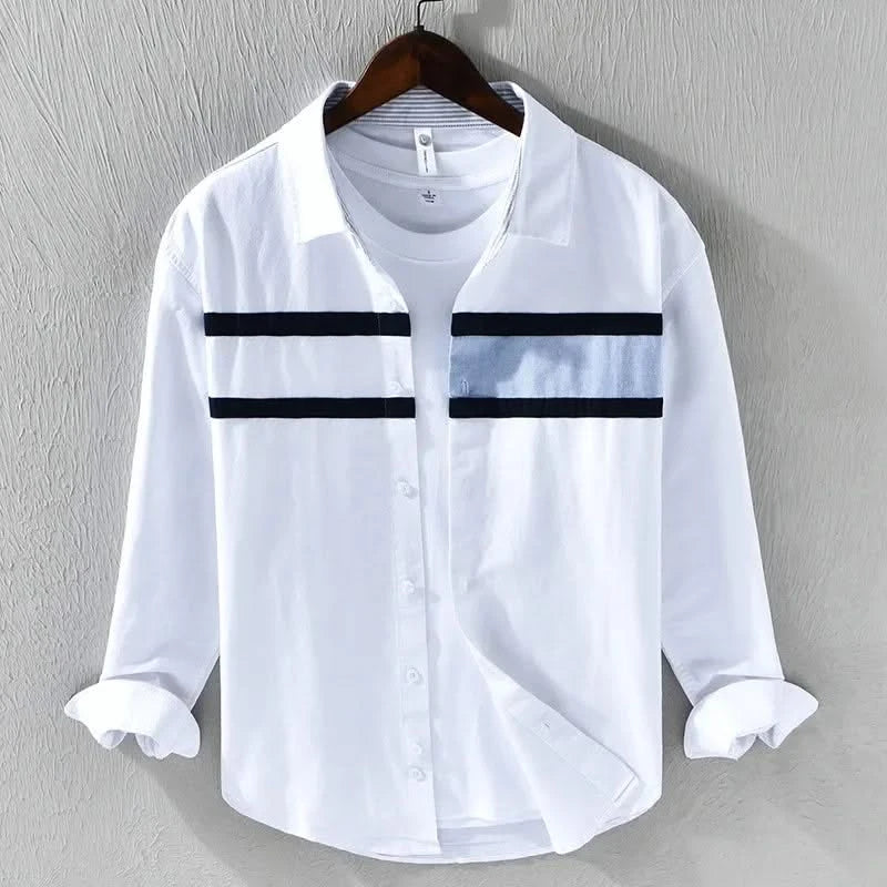 Contrast Panel Shirt worn