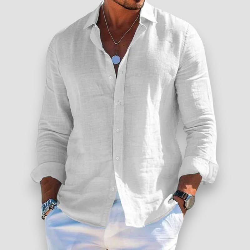 Lasting Linen Shirt model