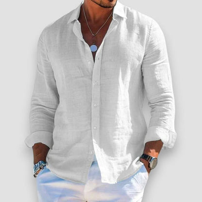 Lasting Linen Shirt model