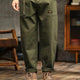 WASHED CANVAS CARGO TROUSERS