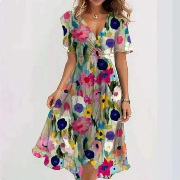 VELOUR FLUID V-DRESS