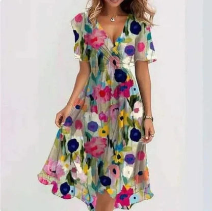 VELOUR FLUID V-DRESS