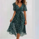 VELOUR FLUID V-DRESS