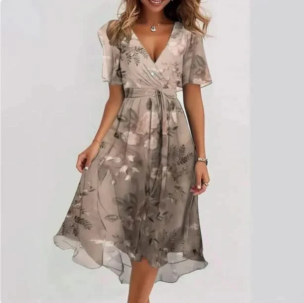VELOUR FLUID V-DRESS