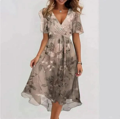 VELOUR FLUID V-DRESS