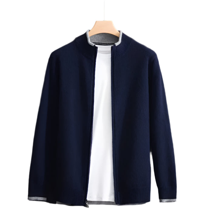 Nicola Luxury Cashmere Jacket - Navy Blue